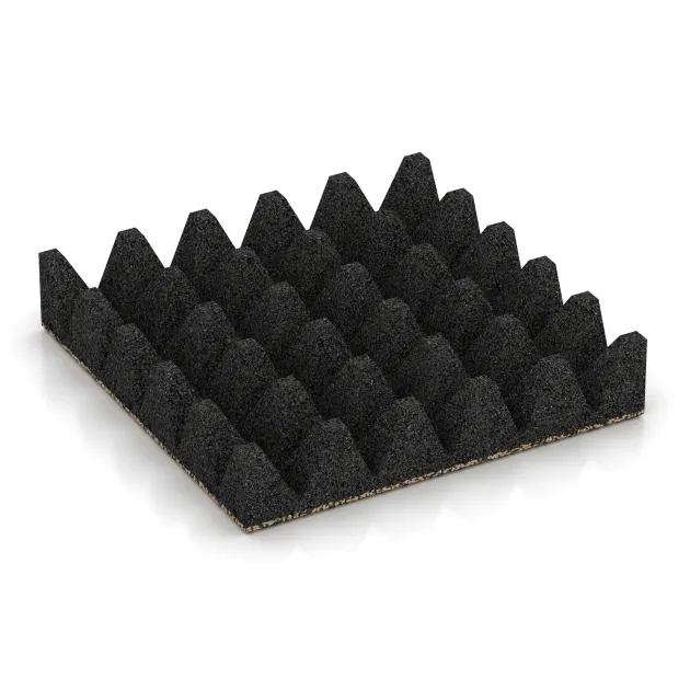 Aufsicht auf die Unterseite, also die Bodenseite von WARCO-Formteil 3699 - Valtegel im Format 500 x 500 x 100 mm.