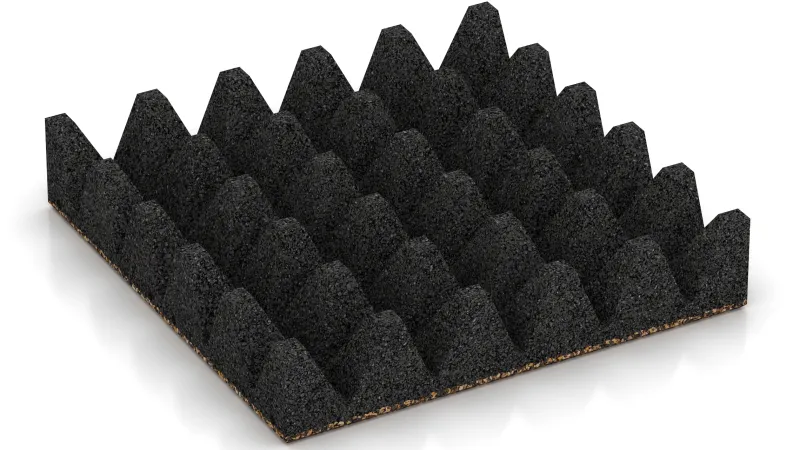 Structuur van 75 mm hoge afgeknotte piramiden