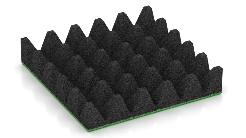 Structuur van 75 mm hoge afgeknotte piramiden