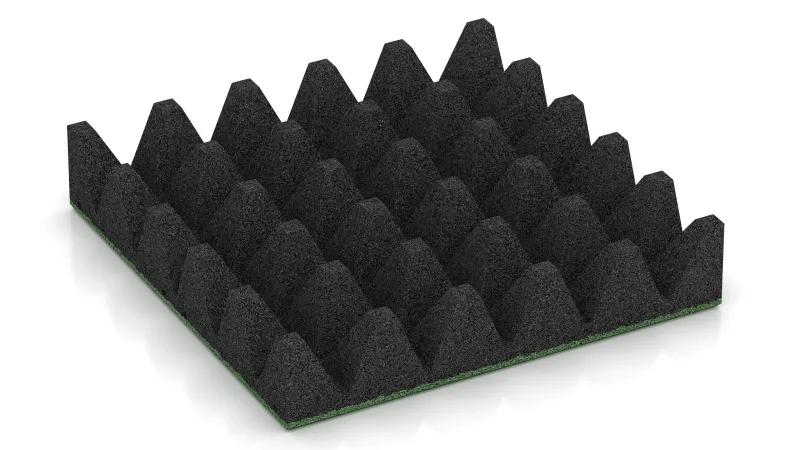 Structuur van 75 mm hoge afgeknotte piramiden