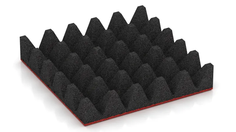 Structuur van 75 mm hoge afgeknotte piramiden