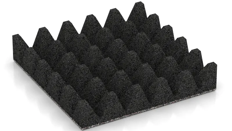 Structuur van 75 mm hoge afgeknotte piramiden