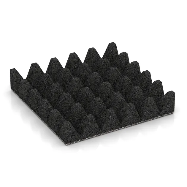 Aufsicht auf die Unterseite, also die Bodenseite von WARCO-Formteil 4476 - Valtegel im Format 500 x 500 x 100 mm.