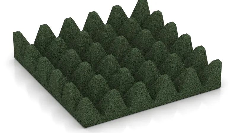 Structuur van 75 mm hoge afgeknotte piramiden