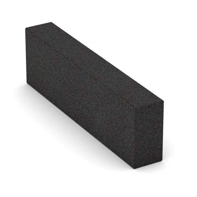 Aufsicht auf die Unterseite, also die Bodenseite von WARCO-Formteil 7028 - Rubberen bloktrede van rubbergranulaat im Format 100 x 30 x 15 cm.