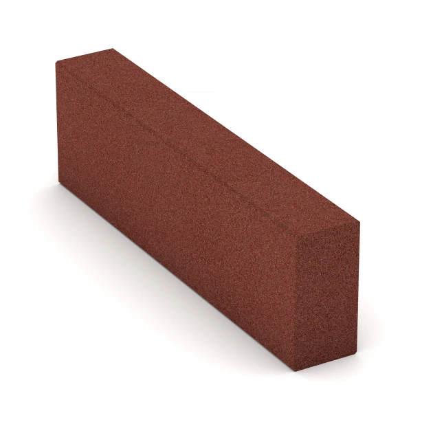 Aufsicht auf die Unterseite, also die Bodenseite von WARCO-Formteil 7029 - Rubberen bloktrede van rubbergranulaat im Format 100 x 30 x 15 cm.