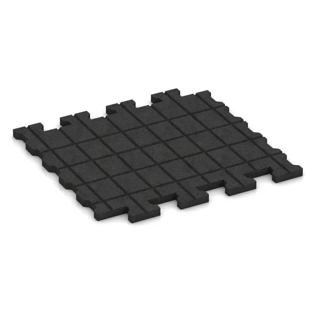 Aufsicht auf die Unterseite, also die Bodenseite von WARCO-Formteil 3545 - Rubberen bestratingsmat im Format 1120 x 1000 x 43 mm.