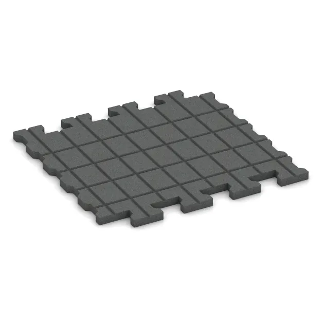 Aufsicht auf die Unterseite, also die Bodenseite von WARCO-Formteil 3548 - Rubberen bestratingsmat im Format 1120 x 1000 x 43 mm.