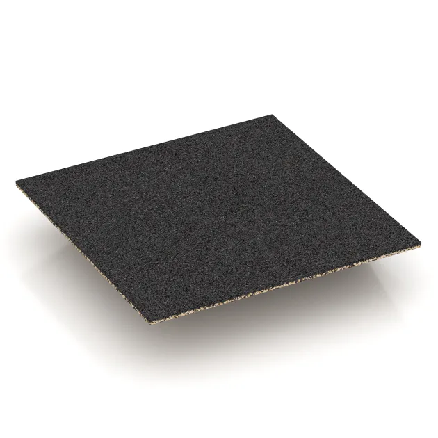 Aufsicht auf die Unterseite, also die Bodenseite von WARCO-Formteil 3822 - Hoekpaneel (twee zijden afgeschuind) im Format 500 x 500 x 100 mm.