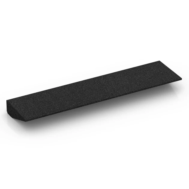 Aufsicht auf die Unterseite, also die Bodenseite von WARCO-Formteil 6601 - Drempelhulp im Format 100 × 25 cm | 1 < 8 cm.