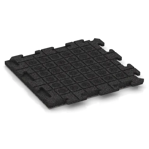 Aufsicht auf die Unterseite, also die Bodenseite von WARCO-Formteil 4622 - Terrastegel Classic im Format 500 x 500 x 40 mm.