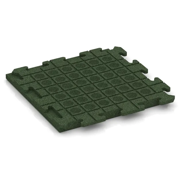 Aufsicht auf die Unterseite, also die Bodenseite von WARCO-Formteil 1388 - Rubberen straattegels Classic im Format 500 x 500 x 40 mm.
