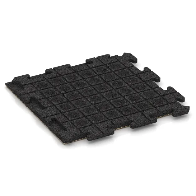 Aufsicht auf die Unterseite, also die Bodenseite von WARCO-Formteil 1186 - Hondenkennelplaat im Format 500 x 500 x 30 mm.