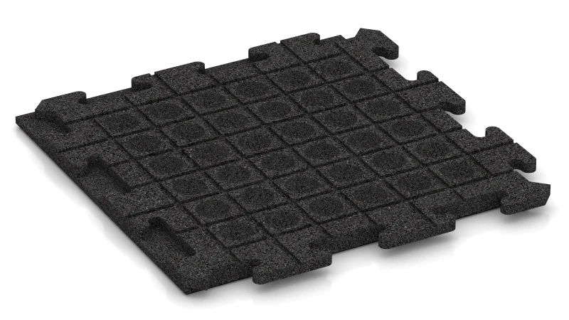 Drainagekanalen en koepels in een vierkant patroon