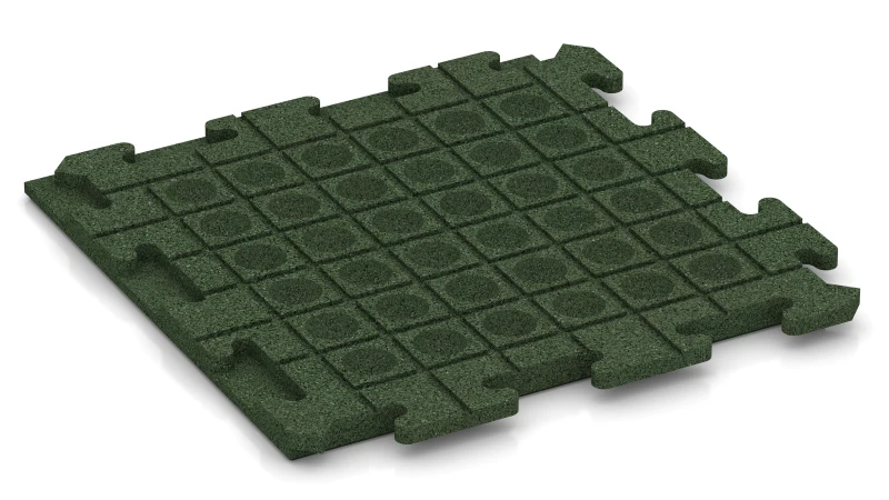 Drainagekanalen en koepels in een vierkant patroon