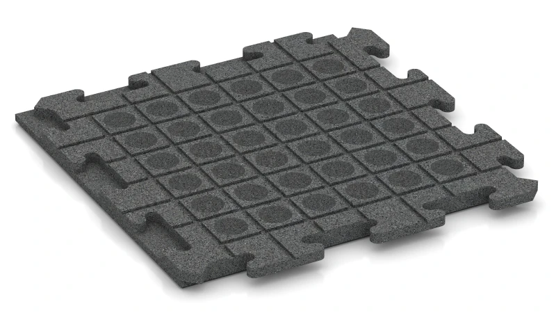 Drainagekanalen en koepels in een vierkant patroon