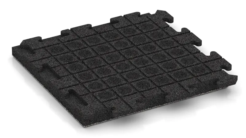 Drainagekanalen en koepels in een vierkant patroon