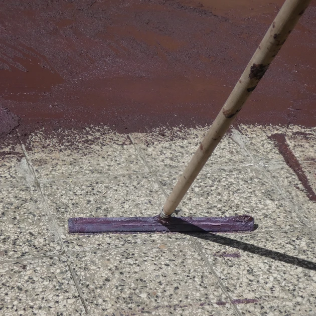 Aufsicht auf die Unterseite, also die Bodenseite von WARCO-Formteil 0026 - ALLESDICHT – Waterdichting im Format 25 kg | 7,6 m².