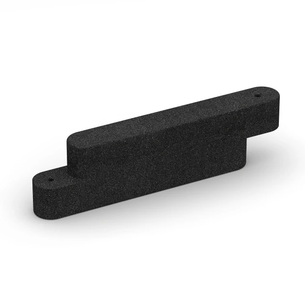 Aufsicht auf die Unterseite, also die Bodenseite von WARCO-Formteil 6639 - Rubberen opsluitband im Format 100 x 15 x 30 cm.