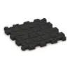 Aufsicht auf die Unterseite, also die Bodenseite von WARCO-Formteil 3714 - Fitnessmat Premium 2 cm im Format 306 x 306 x 20 mm.