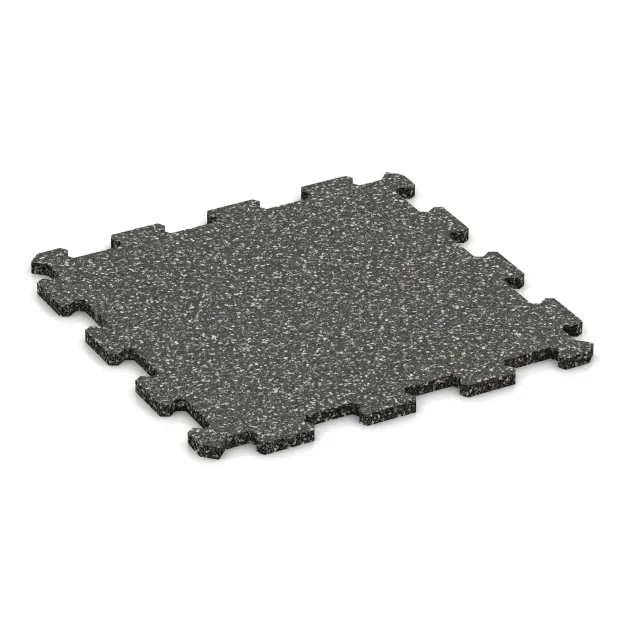 Aufsicht auf die Unterseite, also die Bodenseite von WARCO-Formteil 0958 - Fitnessvloer Compact im Format 485 x 485 x 16 mm.