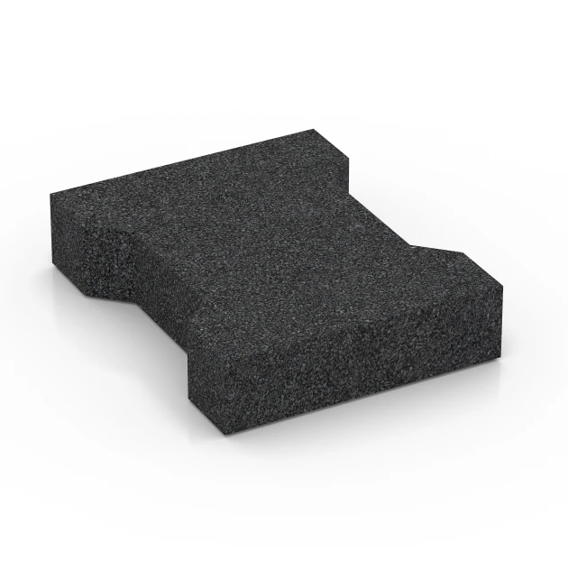 Aufsicht auf die Unterseite, also die Bodenseite von WARCO-Formteil 7068 - H-klinkers im Format 20 x 16,5 x 4,5 cm | 0,0278 m².