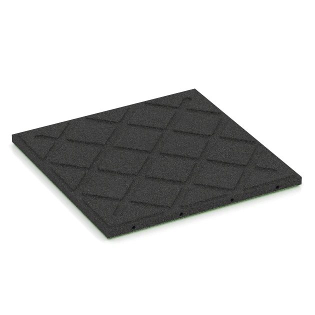 Aufsicht auf die Unterseite, also die Bodenseite von WARCO-Formteil 6129 - Speelplaatstegel – 95 cm im Format 50 x 50 x 3 cm | 0,25 m².