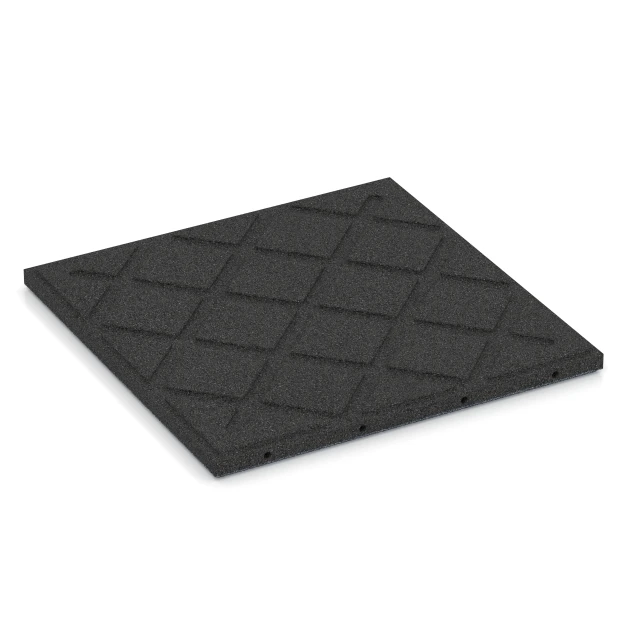 Aufsicht auf die Unterseite, also die Bodenseite von WARCO-Formteil 6130 - Speelplaatstegel – 95 cm im Format 50 x 50 x 3 cm | 0,25 m².