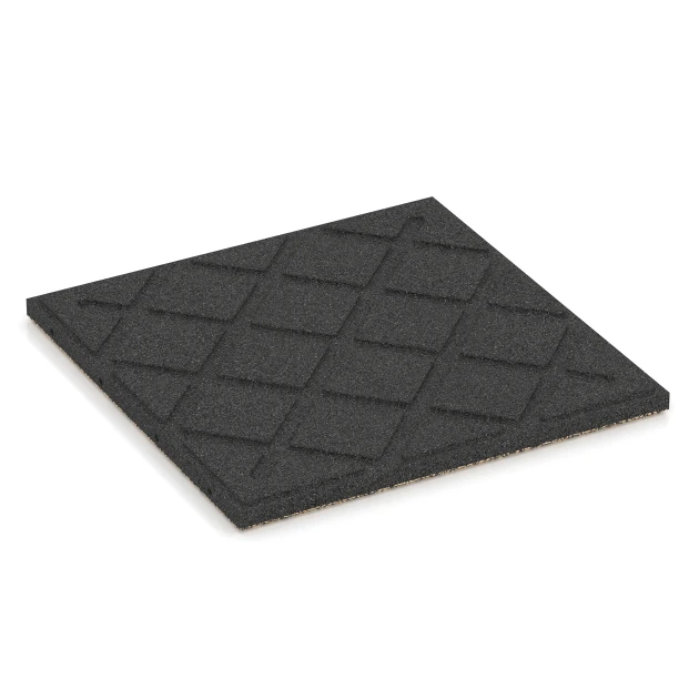 Aufsicht auf die Unterseite, also die Bodenseite von WARCO-Formteil 6360 - Terrastegel Classic im Format 50 x 50 x 3 cm | 0,25 m².
