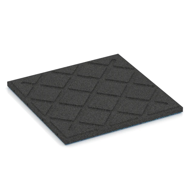 Aufsicht auf die Unterseite, also die Bodenseite von WARCO-Formteil 6361 - Terrastegel Classic im Format 50 x 50 x 3 cm | 0,25 m².
