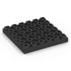 Aufsicht auf die Unterseite, also die Bodenseite von WARCO-Formteil 6442 - Rubberen speelplaatstegel – 210 cm im Format 50 x 50 x 7 cm.