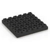 Aufsicht auf die Unterseite, also die Bodenseite von WARCO-Formteil 6448 - Rubberen speelplaatstegel – 210 cm im Format 50 x 50 x 7 cm.