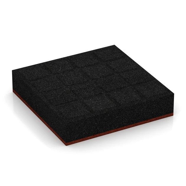 Aufsicht auf die Unterseite, also die Bodenseite von WARCO-Formteil 6278 - Rubberen speelplaatstegel – 300 cm im Format 50 x 50 x 11 cm.