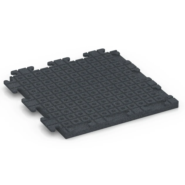 Aufsicht auf die Unterseite, also die Bodenseite von WARCO-Formteil 6978 - Fitnessvloertegel Classic im Format 50 x 50 x 3 cm | 0,25 m².
