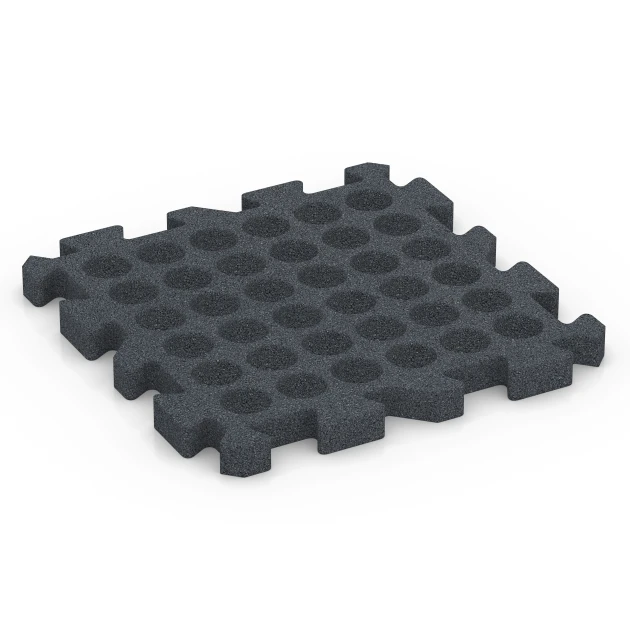 Aufsicht auf die Unterseite, also die Bodenseite von WARCO-Formteil 6996 - Fitnesstegel im Format 50 x 50 x 4 cm | 0,25 m².