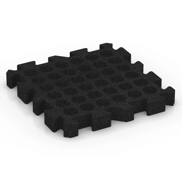 Aufsicht auf die Unterseite, also die Bodenseite von WARCO-Formteil 6309 - Valtegel met puzzelverbinding im Format 50 x 50 x 6 cm | 0,25 m².