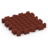 Aufsicht auf die Unterseite, also die Bodenseite von WARCO-Formteil 6406 - Rubberen speelplaatstegel – 220 cm im Format 50 x 50 x 6 cm | 0,25 m².