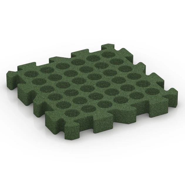 Aufsicht auf die Unterseite, also die Bodenseite von WARCO-Formteil 6407 - Rubberen speelplaatstegel – 220 cm im Format 50 x 50 x 6 cm | 0,25 m².