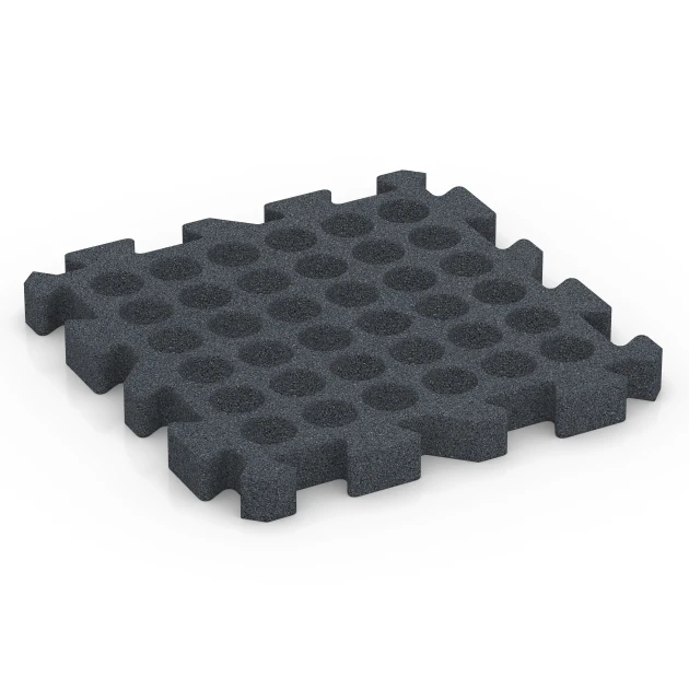 Aufsicht auf die Unterseite, also die Bodenseite von WARCO-Formteil 6317 - Valtegel met puzzelverbinding im Format 50 x 50 x 5 cm | 0,25 m².