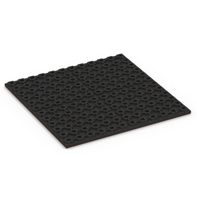 Aufsicht auf die Unterseite, also die Bodenseite von WARCO-Formteil 6384 - Stalmat Comfort im Format 100 x 100 x 4 cm | 1,00 m².