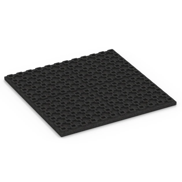 Aufsicht auf die Unterseite, also die Bodenseite von WARCO-Formteil 6387 - Stalmat Premium im Format 100 x 100 x 4,5 cm | 1,00 m².