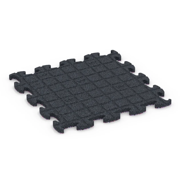 Aufsicht auf die Unterseite, also die Bodenseite von WARCO-Formteil 6783 - Fitness puzzelmat rubber im Format 44,6 x 44,6 x 1,8 cm.
