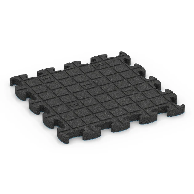 Aufsicht auf die Unterseite, also die Bodenseite von WARCO-Formteil 6884 - Fitness Max vloersysteem im Format 46 x 46 × 2,8 cm.