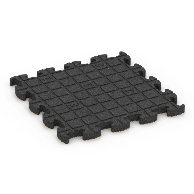 Aufsicht auf die Unterseite, also die Bodenseite von WARCO-Formteil 6885 - Fitness Max vloersysteem im Format 44,6 x 44,6 × 2,8 cm.