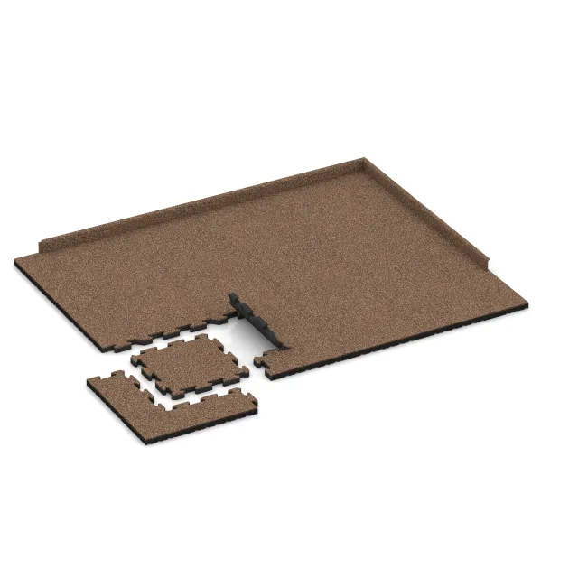 Typische Verlegung oder Einbausituation für den Artikel 2881 von WARCO - Loopbrug, Farbton Schors & Bast in der Abmessung 500 x 500 x 40 mm.