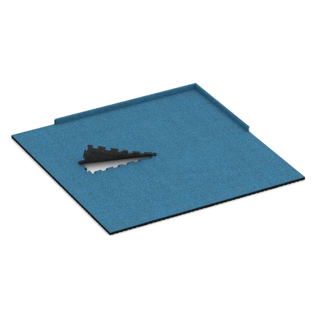 Typische Verlegung oder Einbausituation für den Artikel 3388 von WARCO - Speelplaats vloeren, Farbton Atlantisch in der Abmessung 1000 x 1000 x 40 mm.