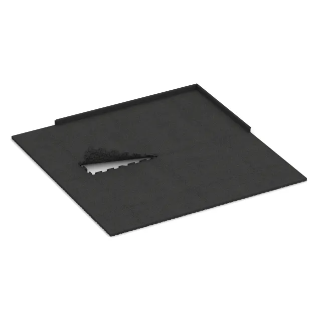 Typische Verlegung oder Einbausituation für den Artikel 3475 von WARCO - Speelplaats vloeren, Farbton Anthraciet in der Abmessung 1000 x 1000 x 40 mm.