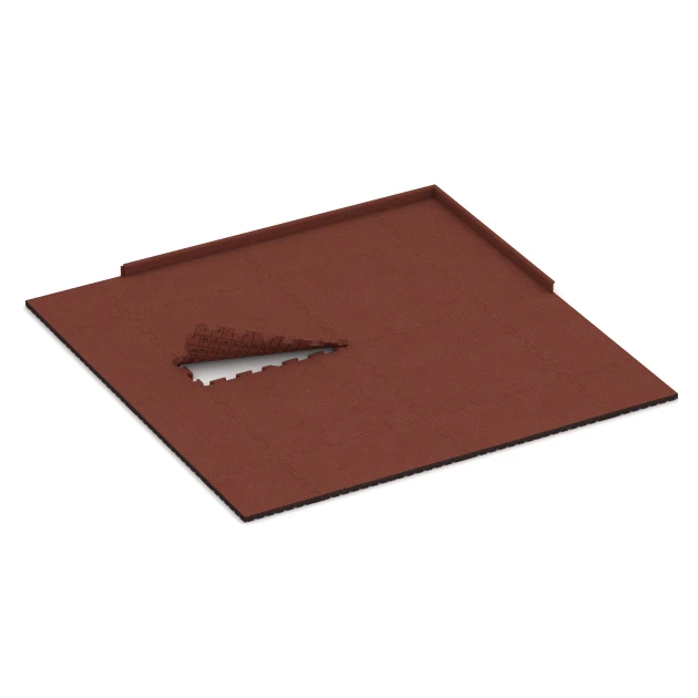 Typische Verlegung oder Einbausituation für den Artikel 4071 von WARCO - Hondenvloertegel, Farbton Baksteenrood in der Abmessung 100 x 100 x 4 cm | 1,00 m².