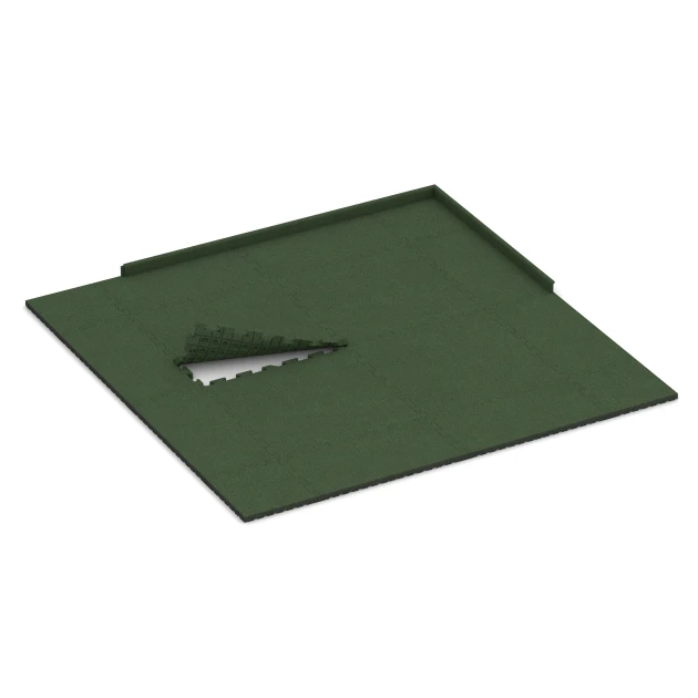 Typische Verlegung oder Einbausituation für den Artikel 4072 von WARCO - Hondenvloertegel, Farbton Grasgroen in der Abmessung 100 x 100 x 4 cm | 1,00 m².