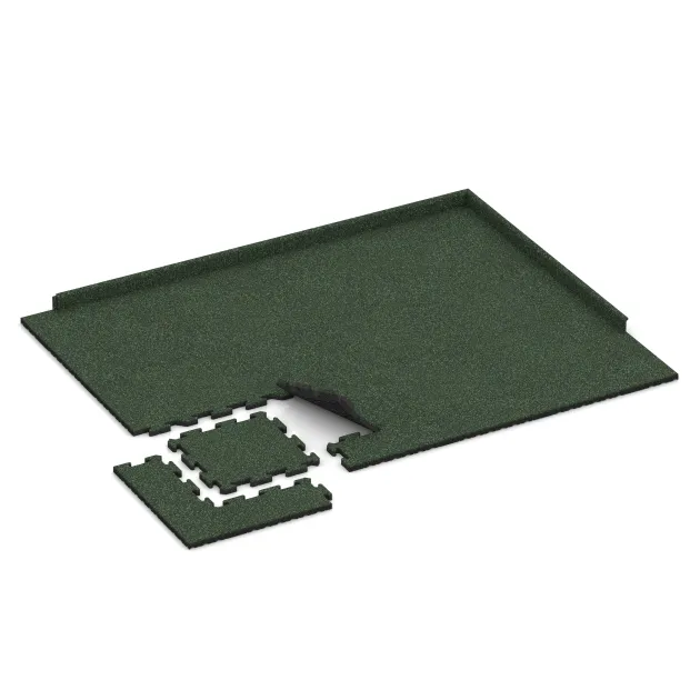 Typische Verlegung oder Einbausituation für den Artikel 2623 von WARCO - Buiten vlondertegel, Farbton Engels Gras in der Abmessung 500 x 500 x 30 mm.